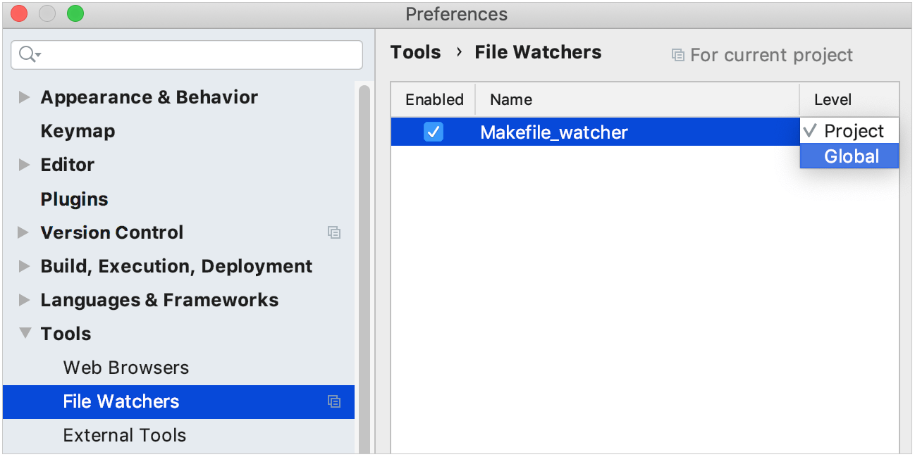 跨平台IDE集成开发环境Clion入门教程（二十四）：File Watcher
