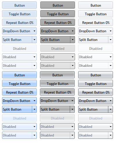 VIBlend Silverlight Button Controls