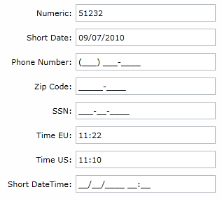 Silverlight Masked TextBox Control
